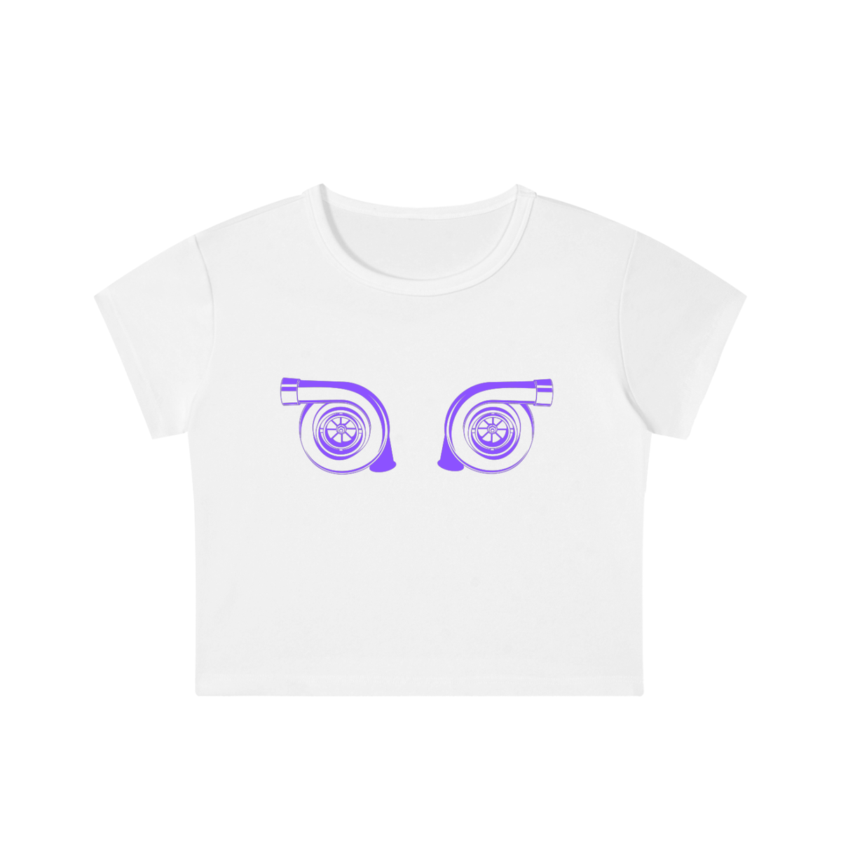 Turbo Titties Snow-Washed Crop Top