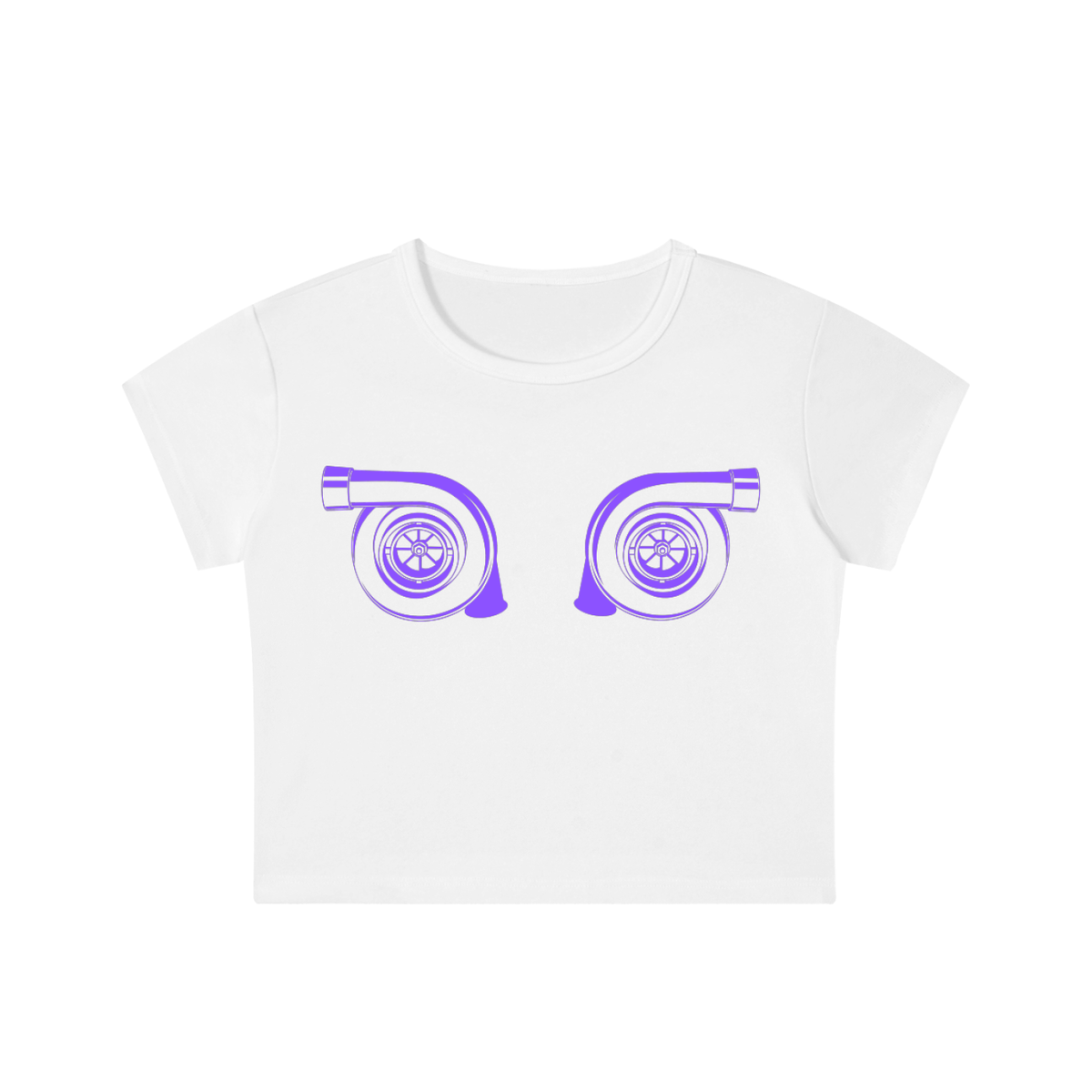 Turbo Titties Snow-Washed Crop Top