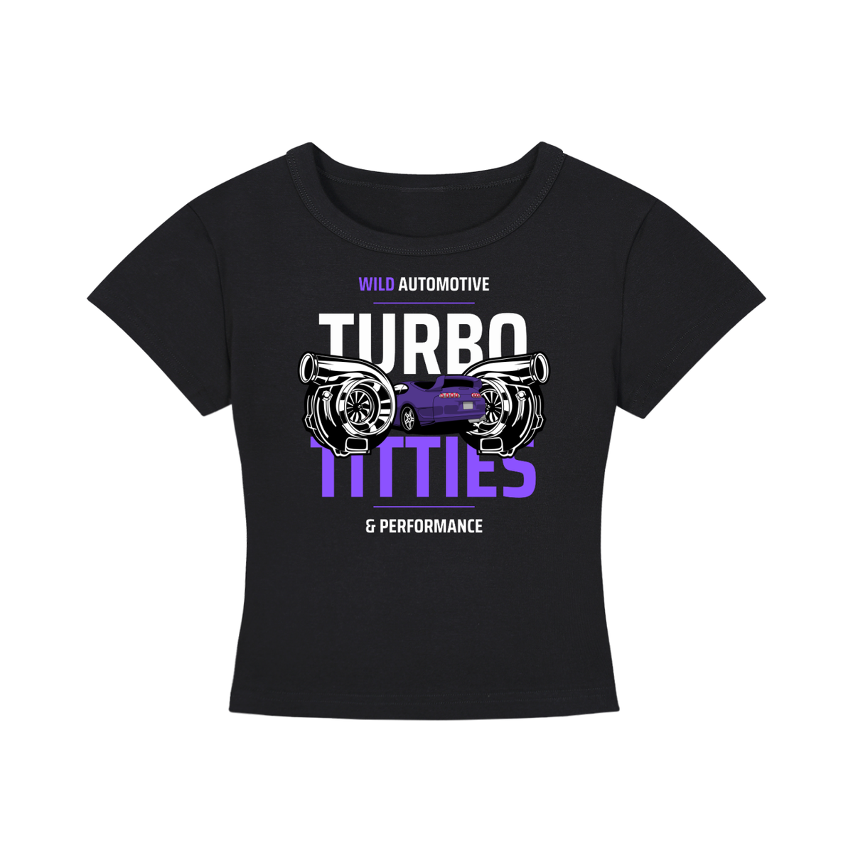 Turbo Titties Women's Crop Tee